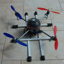 Our quadcopter with temporary landing gear
